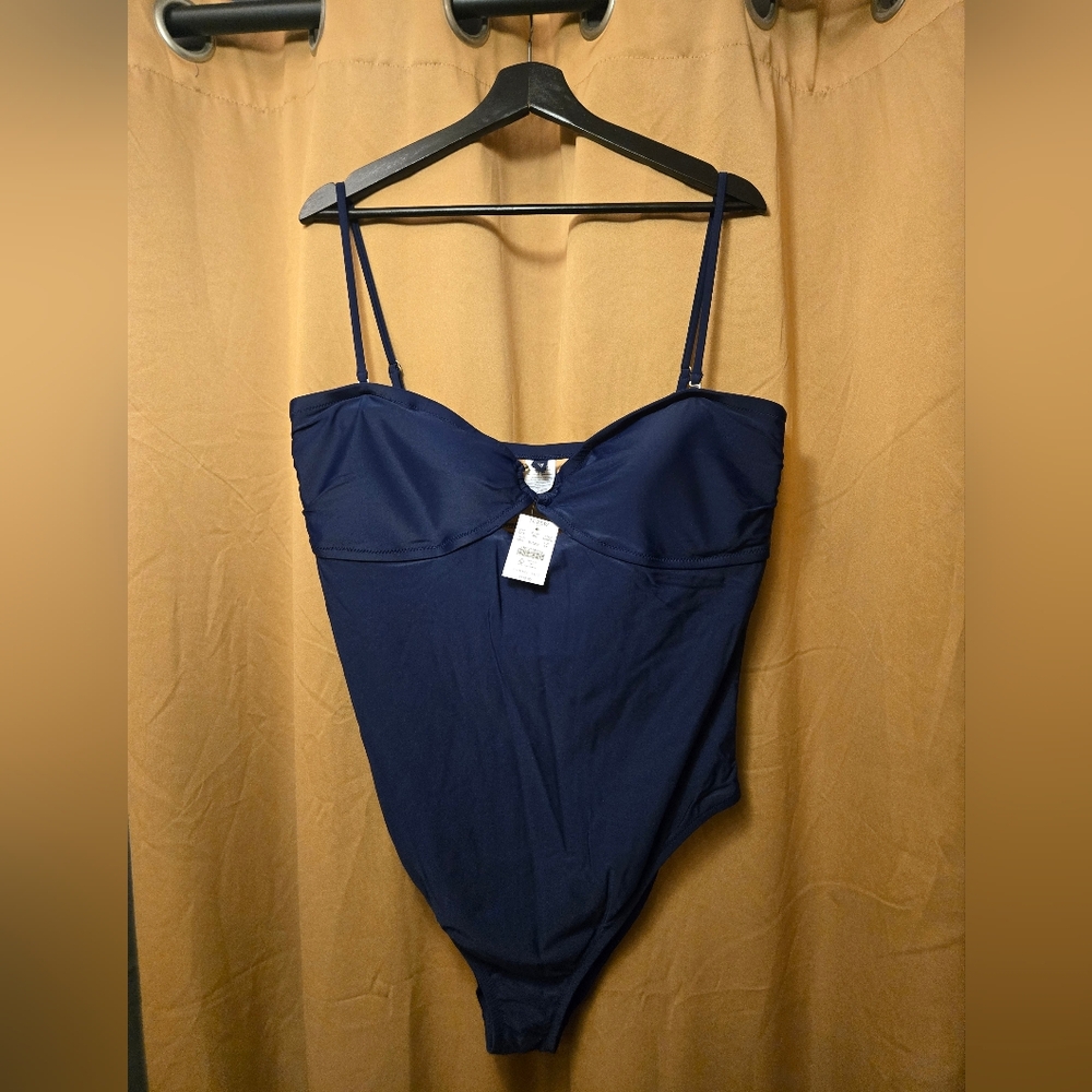 J. Crew New 2x Ring one-piece swimsuit